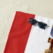 バルセロナスペインカラフル建築の写真 ビーチタオル (インサイチュ)