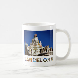 バルセロナスペインガウディパークグエルフォト コーヒーマグカップ