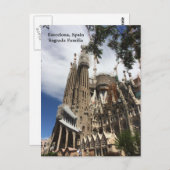 バルセロナスペインサグラダファミリア ポストカード (正面/裏面)