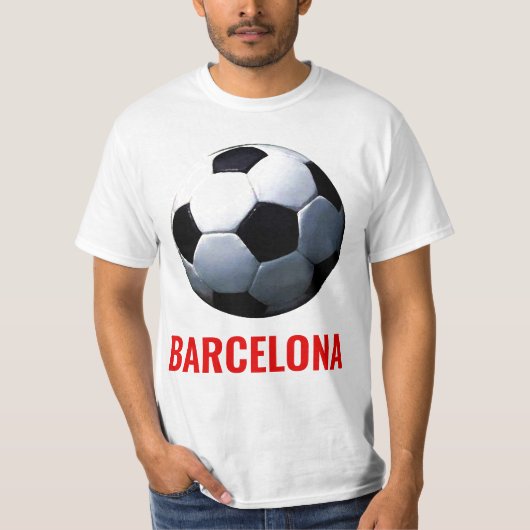 バルセロナスペインサッカーフットボール Tシャツ (正面)