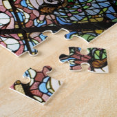 バルセロナスペインステンドグラス旅行写真 ジグソーパズル (側面)
