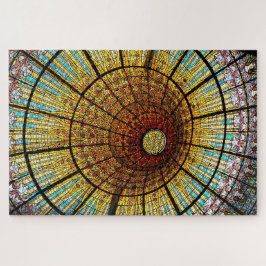 バルセロナスペインステンドグラス旅行写真 ジグソーパズル