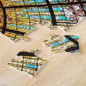 バルセロナスペインステンドグラス旅行写真 ジグソーパズル (側面)