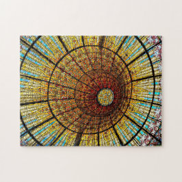 バルセロナスペインステンドグラス旅行写真 ジグソーパズル