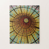バルセロナスペインステンドグラス旅行写真 ジグソーパズル (縦)