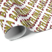 バルセロナスペインスペインの国旗タイポグラフィ ラッピングペーパー (ロールコーナー)