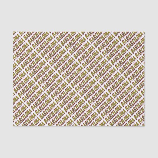 バルセロナスペインスペインの国旗タイポグラフィ 薄葉紙 (正面)