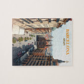 バルセロナスペイントラベルアートヴィンテージ ジグソーパズル (横)