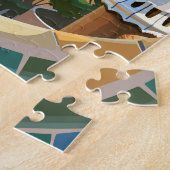 バルセロナスペイントラベルアートヴィンテージ ジグソーパズル (側面)