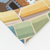 バルセロナスペイントラベルアートヴィンテージ フリースブランケット (角)