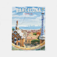 バルセロナスペイントラベルアートヴィンテージ