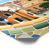 バルセロナスペイントラベルアートヴィンテージ ポスター (角)