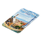 バルセロナスペイントラベルアートヴィンテージ マグネット (左側)