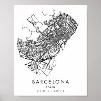 バルセロナスペインミニマルサモダンイクルサークル通りの地図