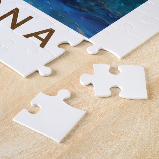 バルセロナスペインラサグラダファミリアトラベルアート ジグソーパズル (側面)