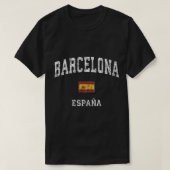 バルセロナスペインヴィンテージアスレティックスポーツデザインプル Tシャツ (デザイン正面)
