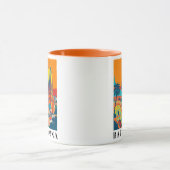 バルセロナスペインヴィンテージトラベルイラストレーション マグカップ (中央)