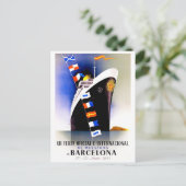 バルセロナスペインヴィンテージ旅行 ポストカード (スタンド正面)