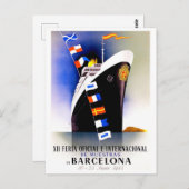 バルセロナスペインヴィンテージ旅行 ポストカード (正面/裏面)