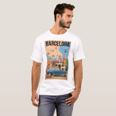 バルセロナスペインヴィンテージ Tシャツ (正面フル)