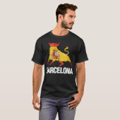 バルセロナスペイン国旗の闘牛スペインの Tシャツ (正面フル)