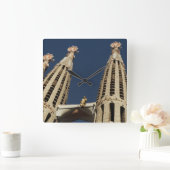 バルセロナスペイン教会正方形の柱時計 スクエア壁時計 (ホーム)