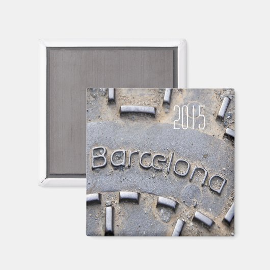 バルセロナスペイン旅行冷蔵庫用マグネット変更年 マグネット (正面/裏面)