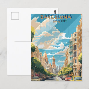 バルセロナスペイン旅行旅行ポスターデザイン ポストカード