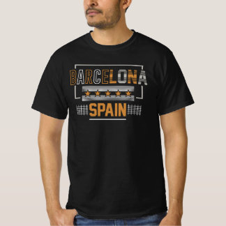 バルセロナスペイン有名スペインのシティランドマークス Tシャツ