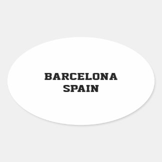 バルセロナスペイン楕円ステッカー 楕円形シール