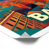 バルセロナスペイン芸術的カラフル ポスター (角)