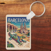 バルセロナスペイン キーホルダー (裏面)