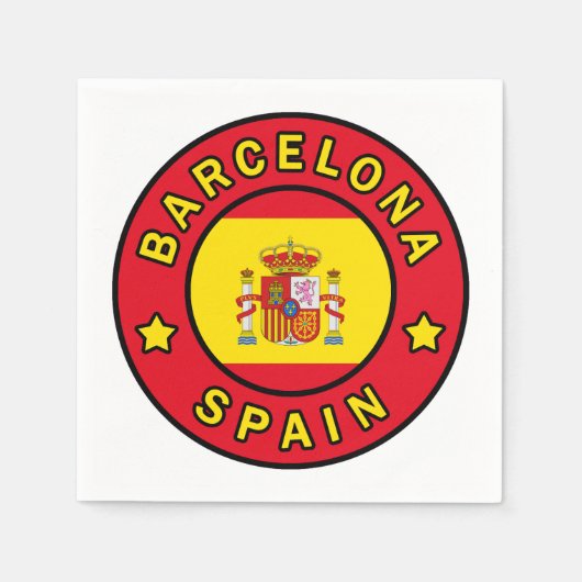 バルセロナスペイン スタンダードカクテルナプキン (正面)