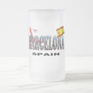バルセロナスペイン フロストグラスビールジョッキ