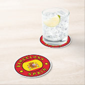 バルセロナスペイン ラウンドペーパーコースター (インサイチュ)