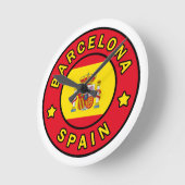 バルセロナスペイン ラウンド壁時計 (傾斜)