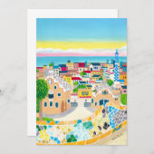 バルセロナスペイン 招待状 (正面/裏面)