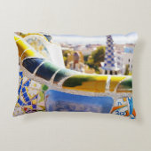 バルセロナスペインGaudi Park Guell写真 アクセントクッション (裏面)