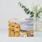 バルセロナスペインLa Pedrera Gaudi写真 ポストカード (スタンド正面)