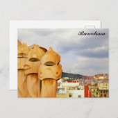 バルセロナスペインLa Pedrera Gaudi写真 ポストカード (正面/裏面)