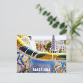 バルセロナスペインParc Guellトラベルフォト ポストカード (スタンド正面)