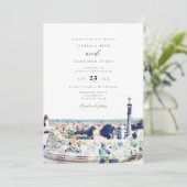 バルセロナスペインSkyline Destination Travel 結婚's 招待状 (スタンド正面)