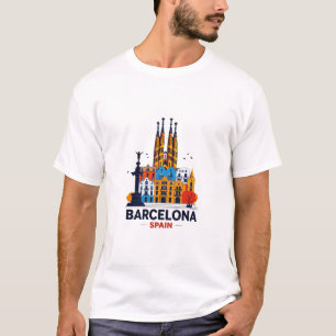 バルセロナスペインTシャツ、I Loveバルセロナティー Tシャツ