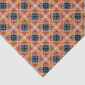バルセロナタイル赤八角形パターン 薄葉紙 (詳細)