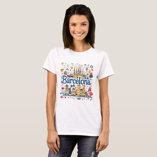 バルセロナチャームTシャツ Tシャツ (正面フル)