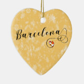 バルセロナハートクリスマスツリーオーナメント セラミックオーナメント (右)