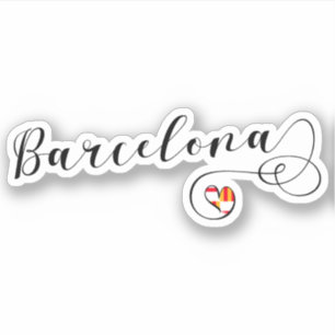 バルセロナハート国旗 シール