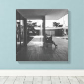 バルセロナパビリオンパース キャンバスプリント (インサイチュ (ウッドフロア))