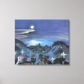 バルセロナビューオブシティアットナイトバイウォルター・グラマット キャンバスプリント (正面)