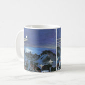 バルセロナビューオブシティアットナイトバイウォルター・グラマット コーヒーマグカップ (正面左)